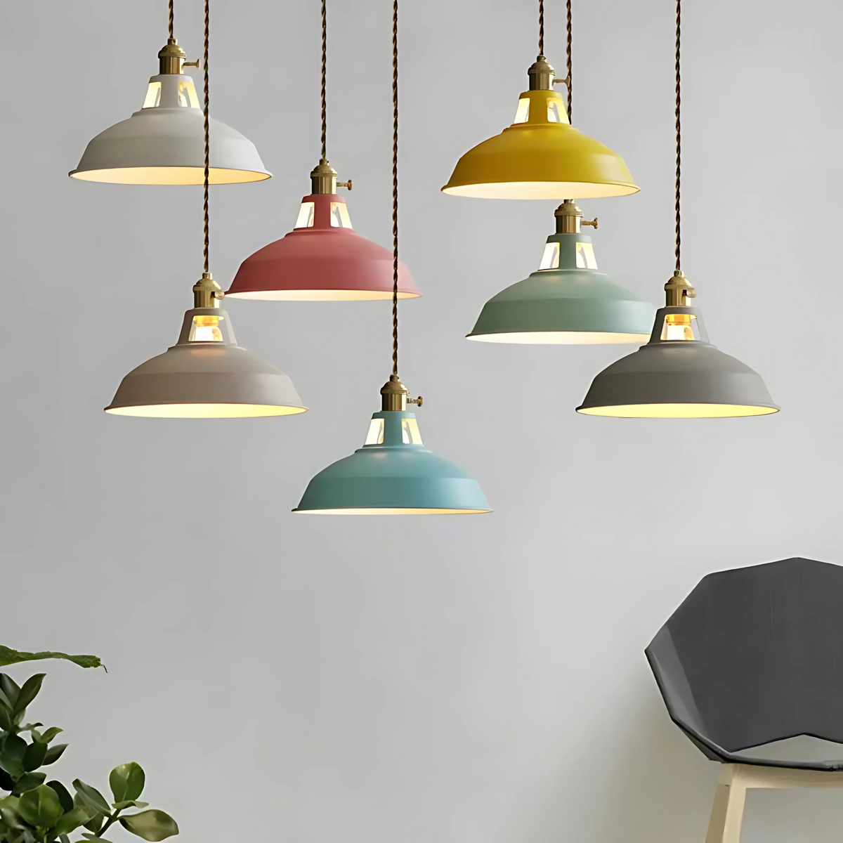 Éclora – Suspension Pastel en Métal
