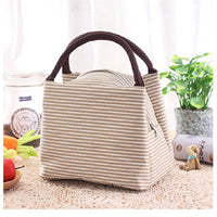 Sac à lunch box isotherme haute qualité en tissu rayé