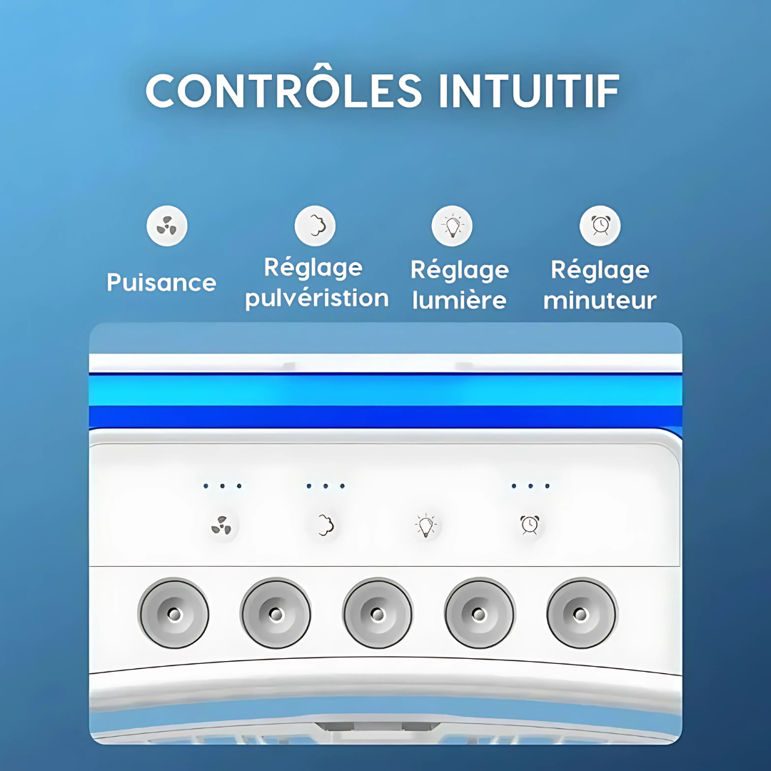 BreezePure – Mini Climatiseur Portable & Humidificateur d’Air