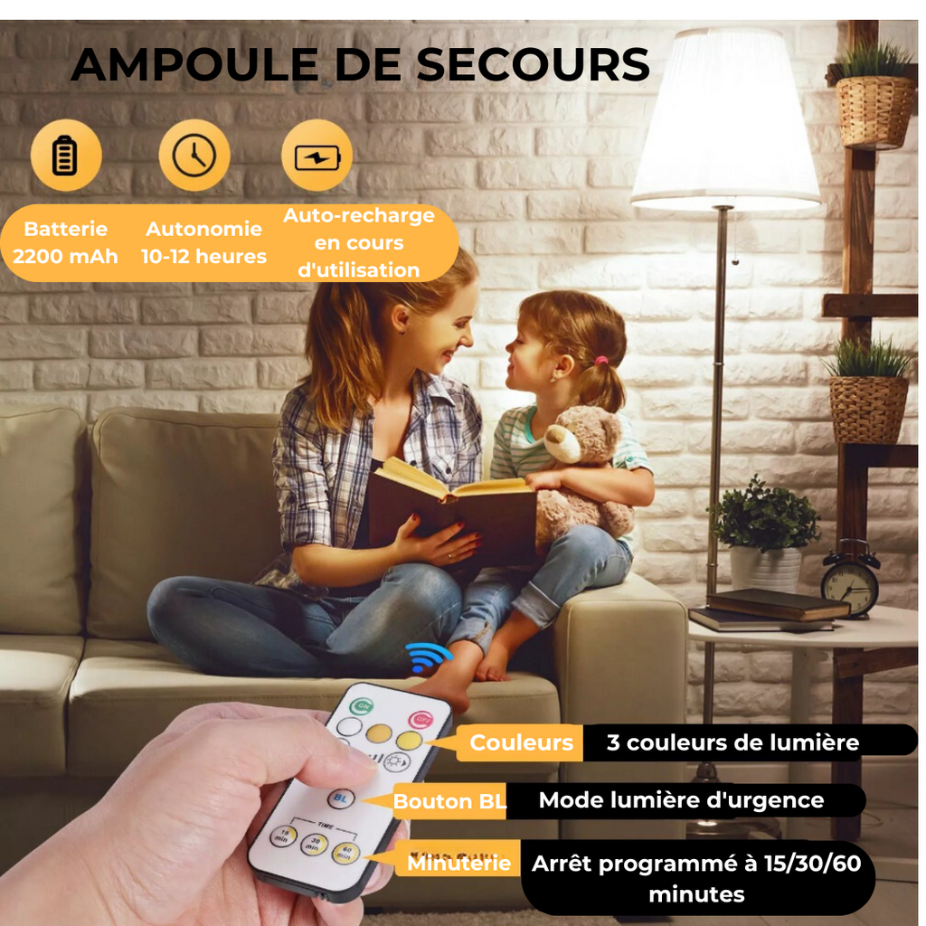 Ampoule LED Rechargeable avec Télécommande – Praticité et Économie d'Énergie