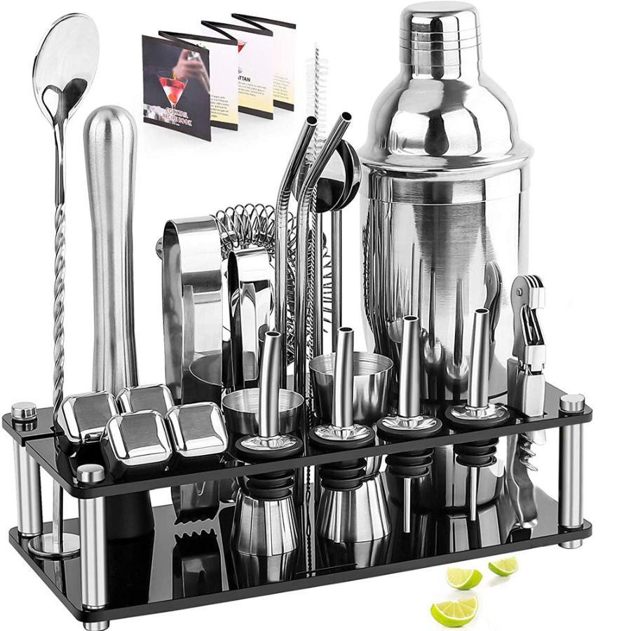 Ensemble de shaker à cocktail boston en acier inoxydable
