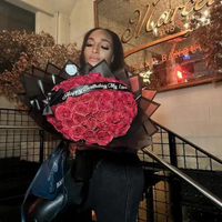 Roses Éternelles Pailletées – Cadeau Romantique Durable, Bouquet de Fleurs Artificielles Élégantes