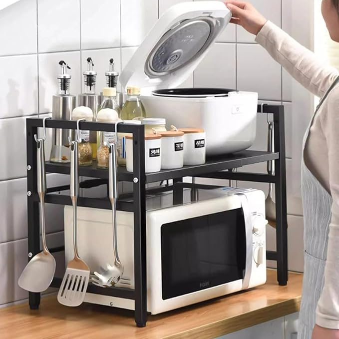 Étagère de Rangement Réglable pour Micro-Ondes