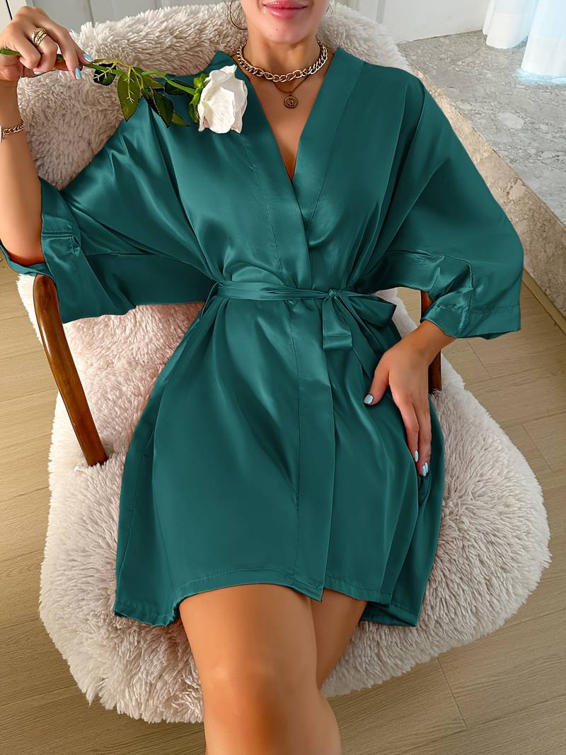Peignoir en Satin Doux