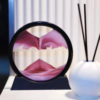 Mirage Temporel - Sablier 3D Paysage en Mouvement
