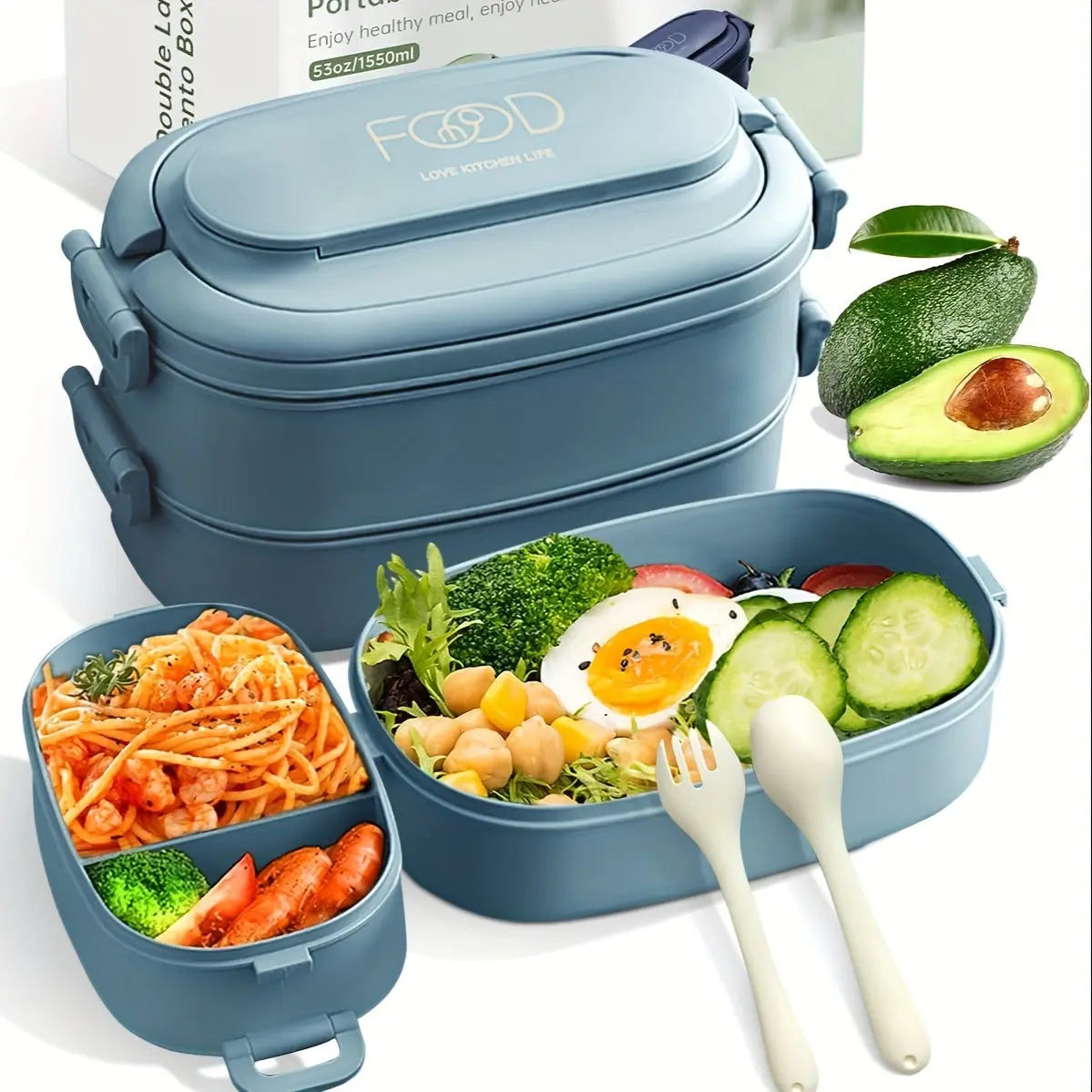 Bento In a Box Bleu Clair 1550ml