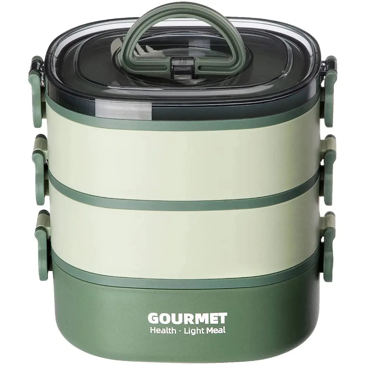 Bento Lunch Box 3 Couches Rose 2000ML (GOURMET)
