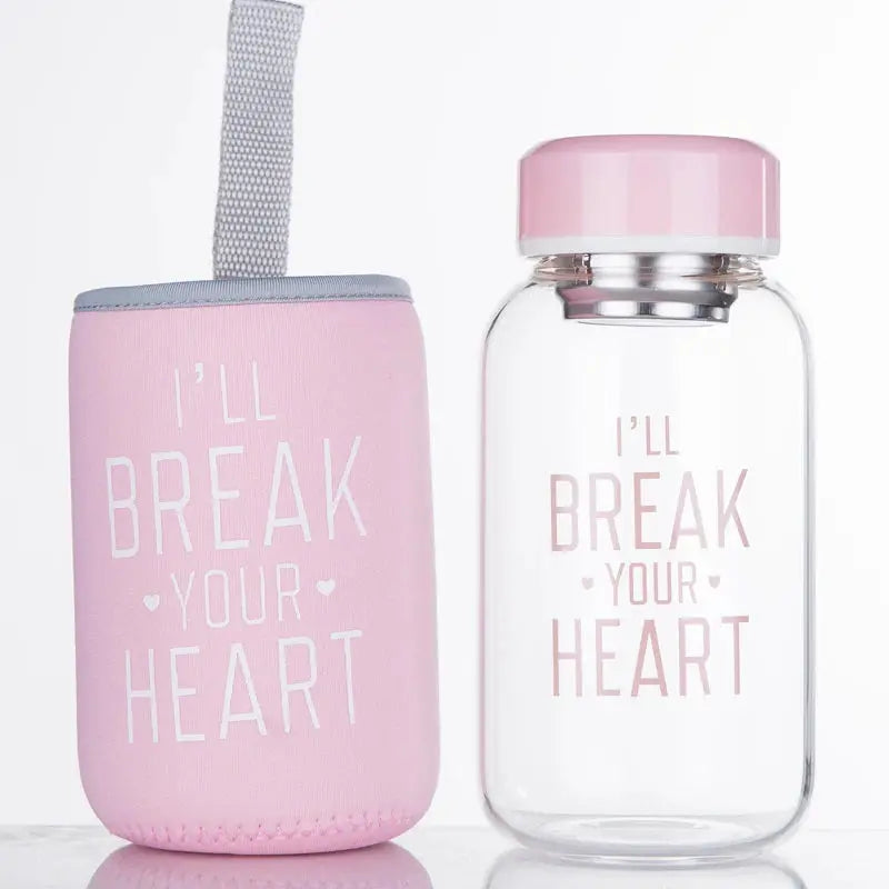 Gourde d'Eau en Verre Borosilicate avec Manchon 600ml