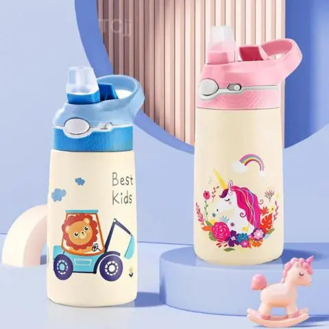 Gourde Isotherme Licorne Paille