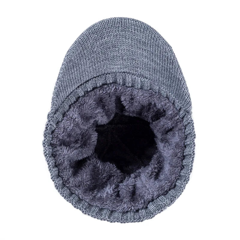 Bonnet Casquette Tricoté Polaire - KnitShield