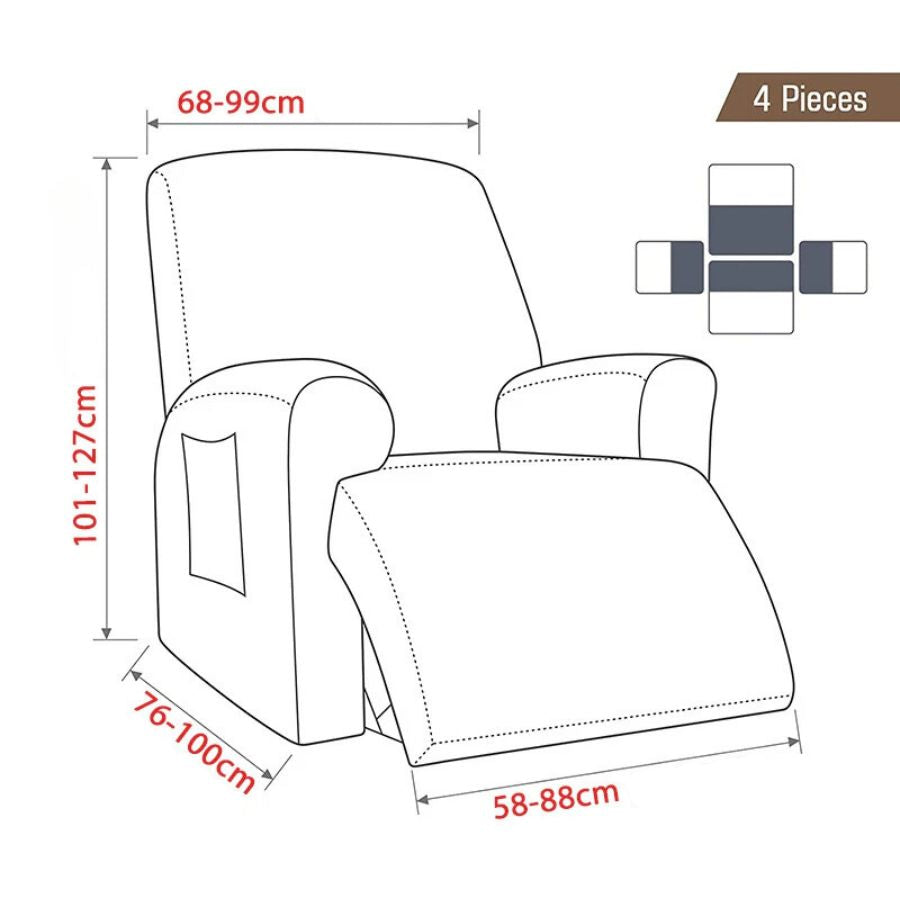 Housse de Fauteuil Extensible et Elastique de Style Moderne