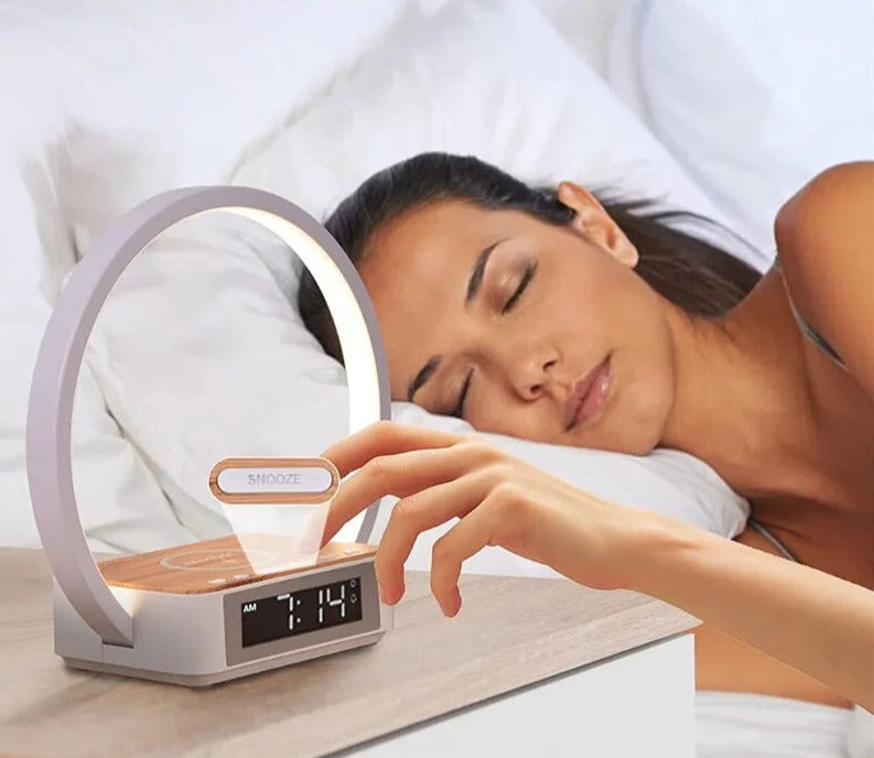 Lampe de chevet Tactile Chargeur de Téléphone Rond