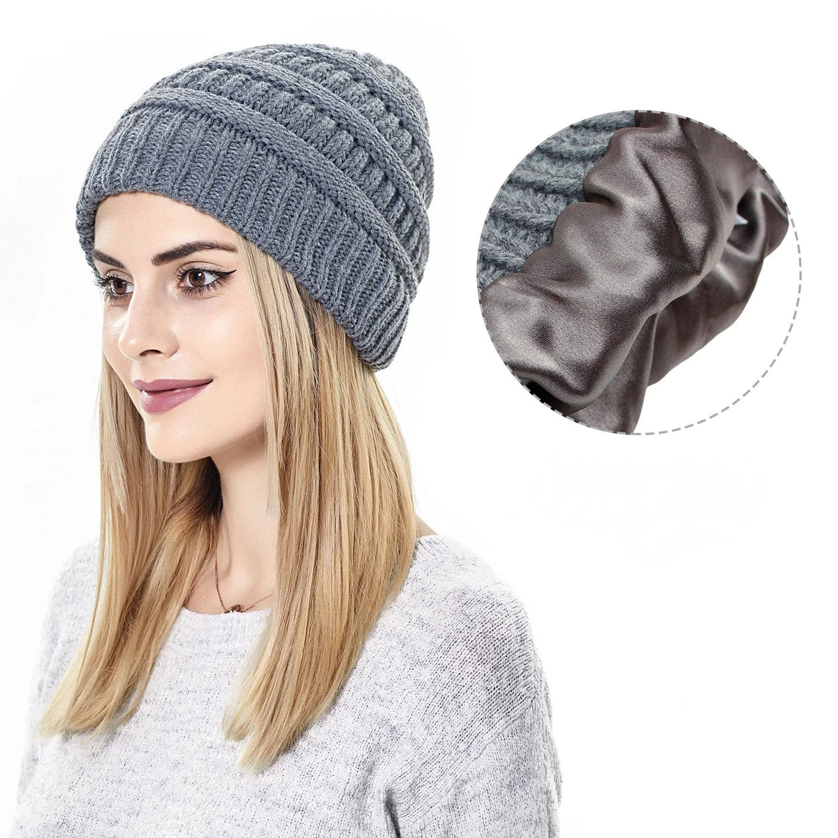 Bonnet Femme doublé en satin - Silkia