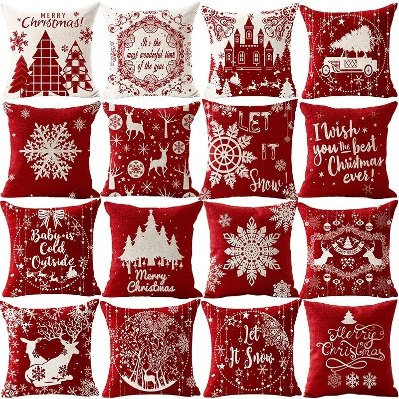 Coussin de noël rouge