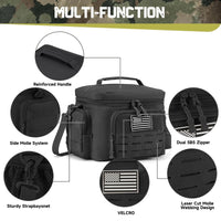 Sac Isotherme Repas Tactique Militaire Homme 13L (Noire)
