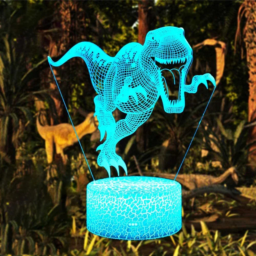 Lampe de chevet USB 3D Dinosaures - lampechevetdesign.com