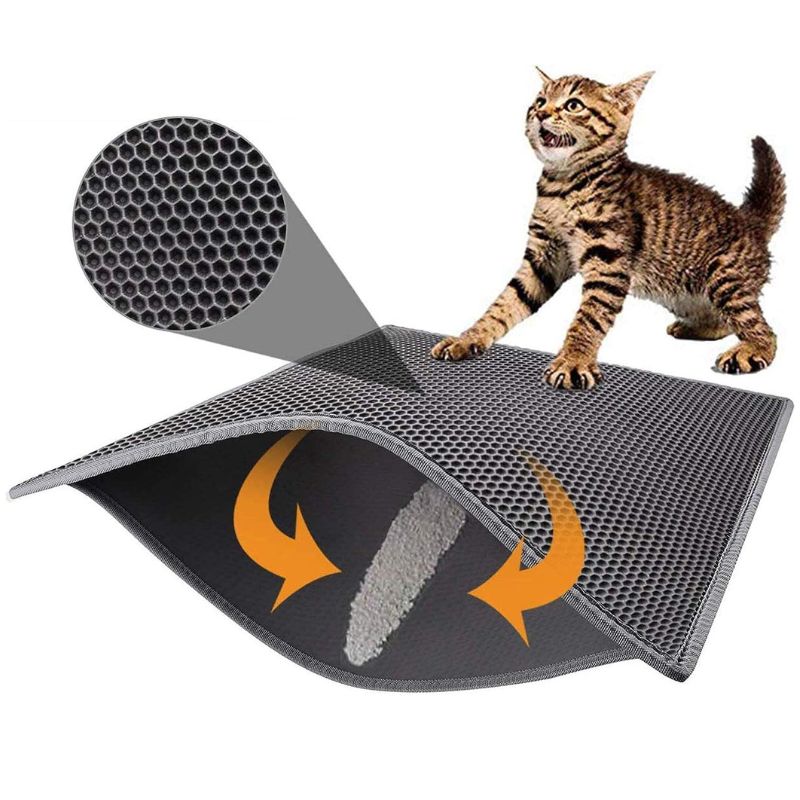 Tapis de litière pour chat double couche