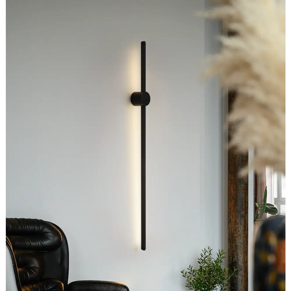 Applique Murale LED Linéaire Aluminium Premium - Lueur Élégante 120 cm / Noir