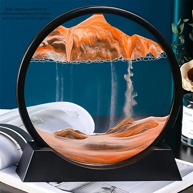 Mirage Temporel - Sablier 3D Paysage en Mouvement