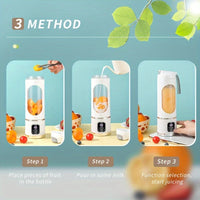 Blender USB Rechargeable avec affichage LED - 450ml, idéal smoothies & milkshakes