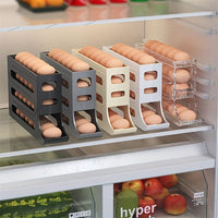 Boîte de Rangement Œufs Automatique en Polypropylène - Organisateur Œufs Réfrigérateur (30 Œufs)