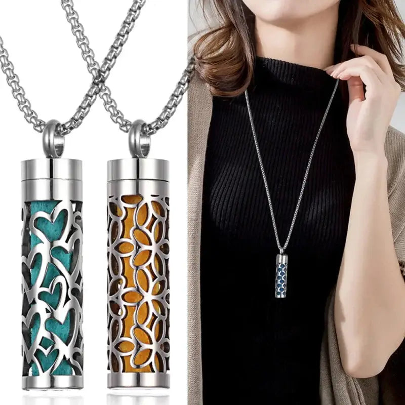 Collier diffuseur d'huiles essentielles
