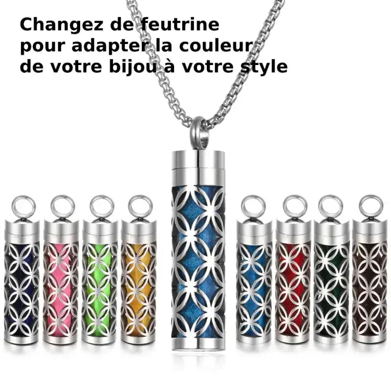 Collier diffuseur d'huiles essentielles