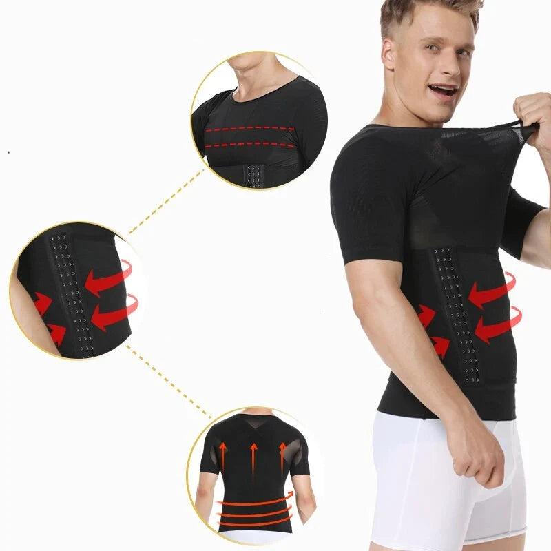 Correcteur de posture noir pour homme 