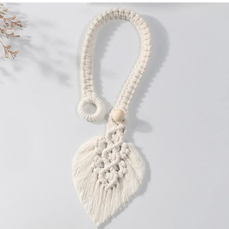 Embrasse Rideau de Style Bohème en Macramé Tressé