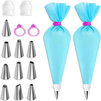 Ensemble Douilles & Poche à Douille en Silicone pour Cake Design
