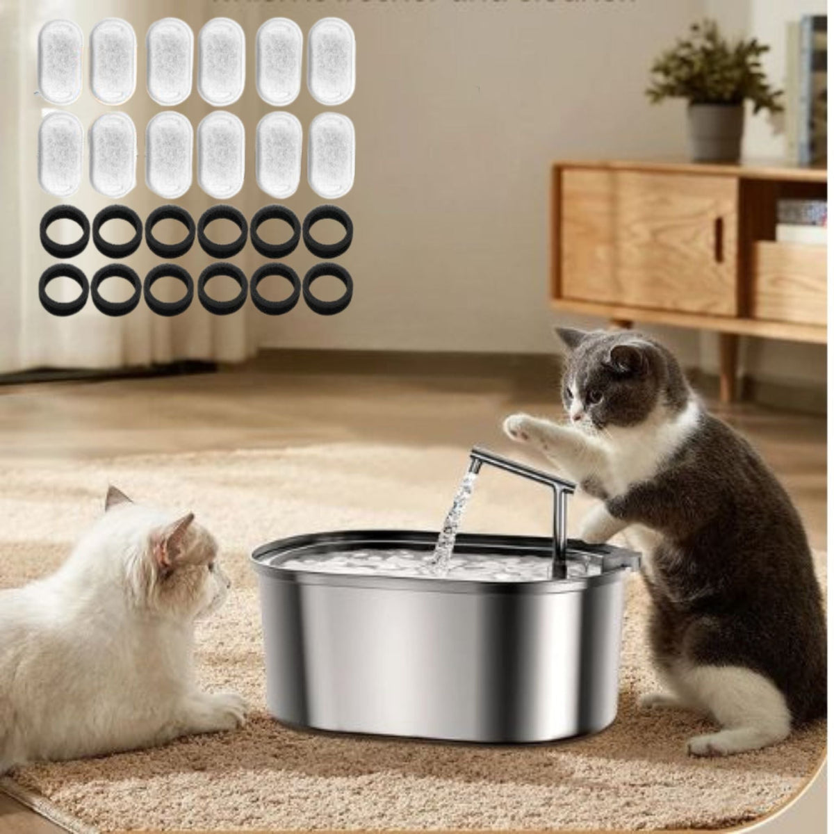 filtre pour fontaine à eau chat |O'PROPRE