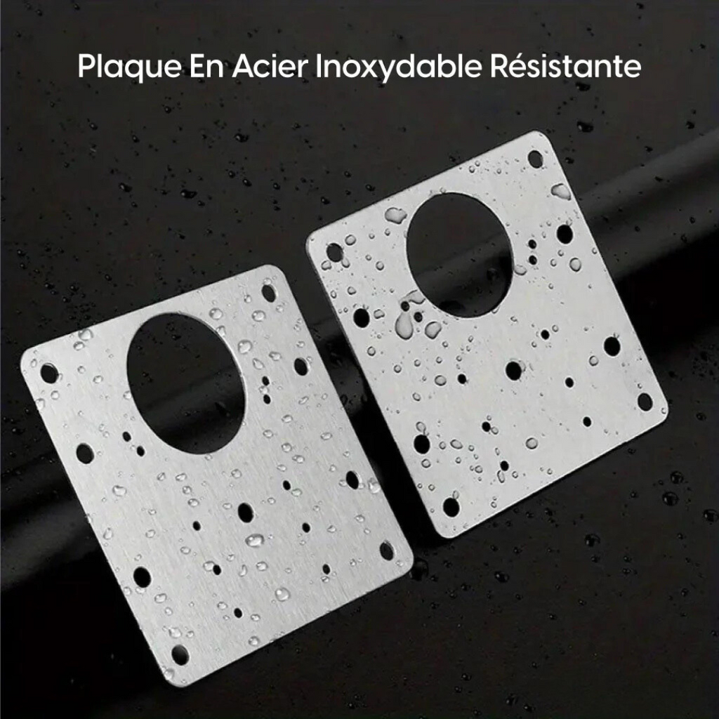 Fix'Armoire – Kit de Réparation de Charnières en Acier Inoxydable ( 4 pcs )