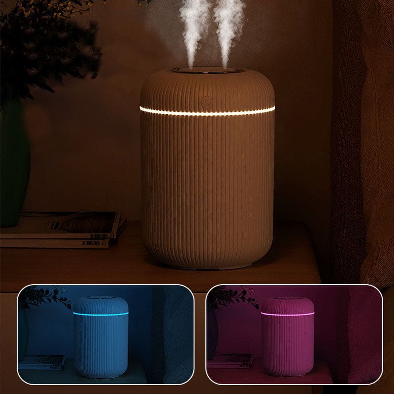 Humidificateur d'air XXL ultrasonique double buse - LANOR