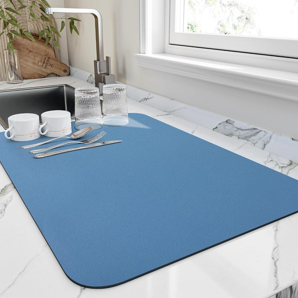 Tapis de Séchage Rapide pour Vaisselle - Ultra Absorbant et Compact