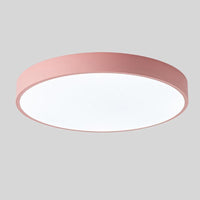 Plafonnier Circulaire Nordic Wooden Macaroon - Lampe LED en Bois et Métal pour Chambre et Salon
