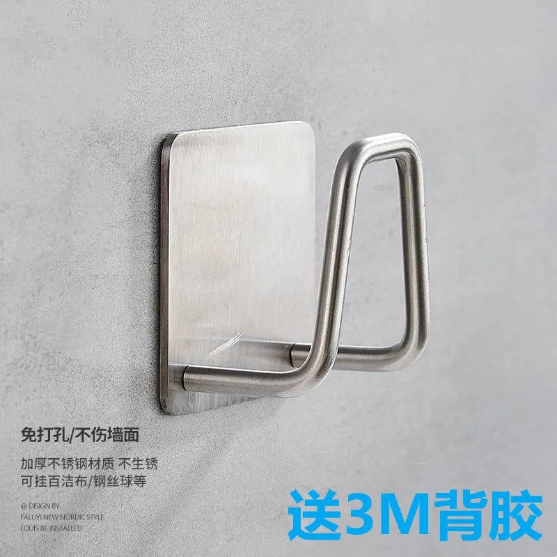 Kitchen Organizer Sponge Holder Soap Drying Rack Self Adhesive Sink Drain Racks Stainless Steel Sink Wall Storage Racks Hooks a