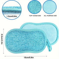 Lot de 10 Éponges Microfibre Colorées pour Cuisine, Facile À Nettoyer Vaisselle, Casseroles et Poêles
