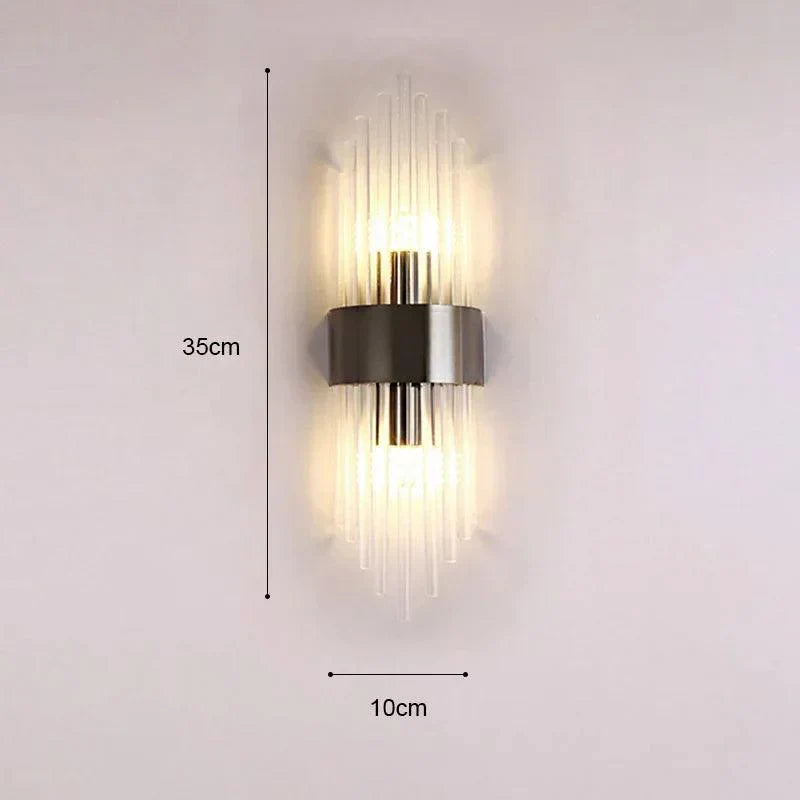 CrystalDazzle | Applique murale en cristal innovante avec une touche dorée