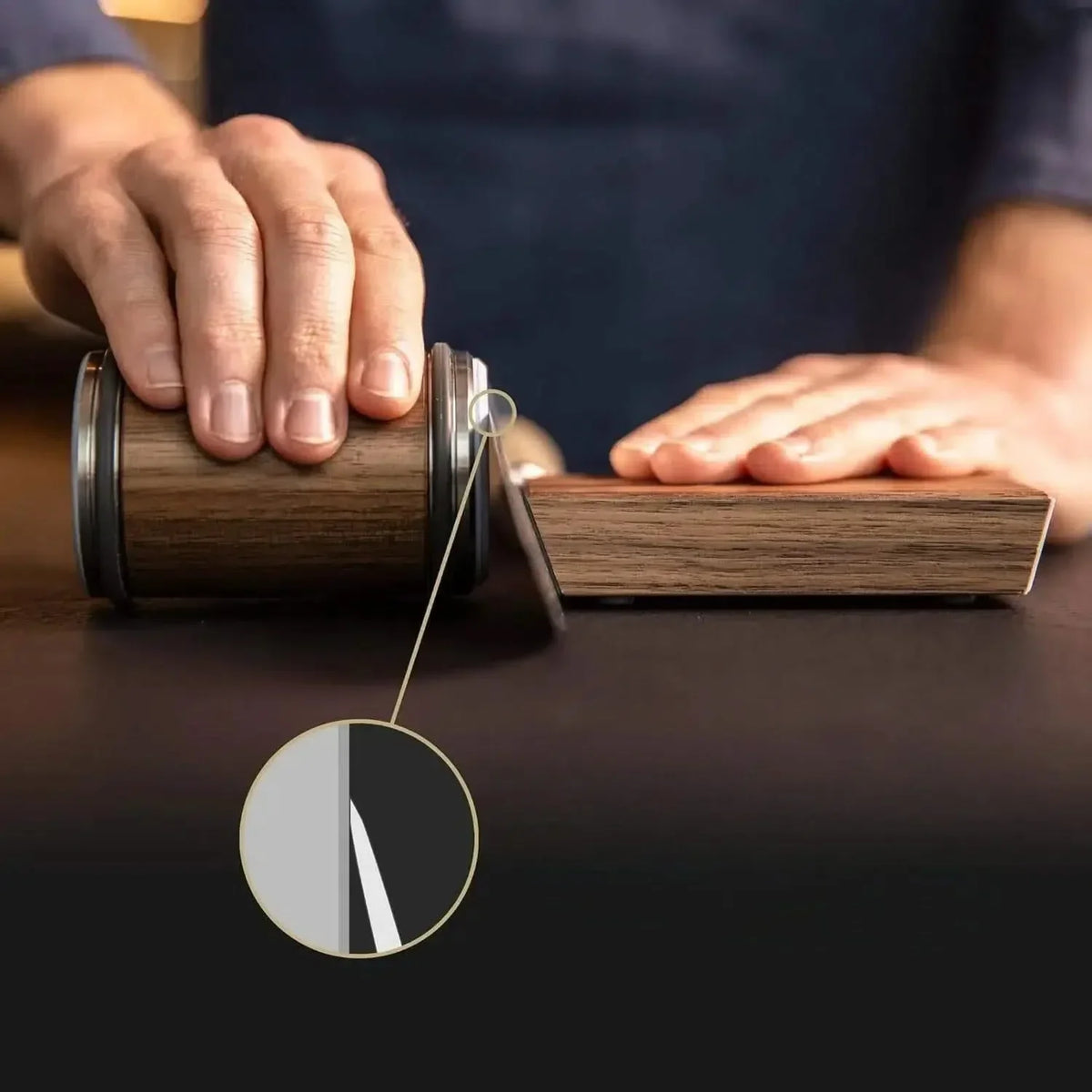 Aiguiseur Rouleau Couteau en Bois