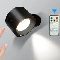 Lampe Murale 360° Sans Fil - LED Rechargeable et Rotative avec Commande Tactile