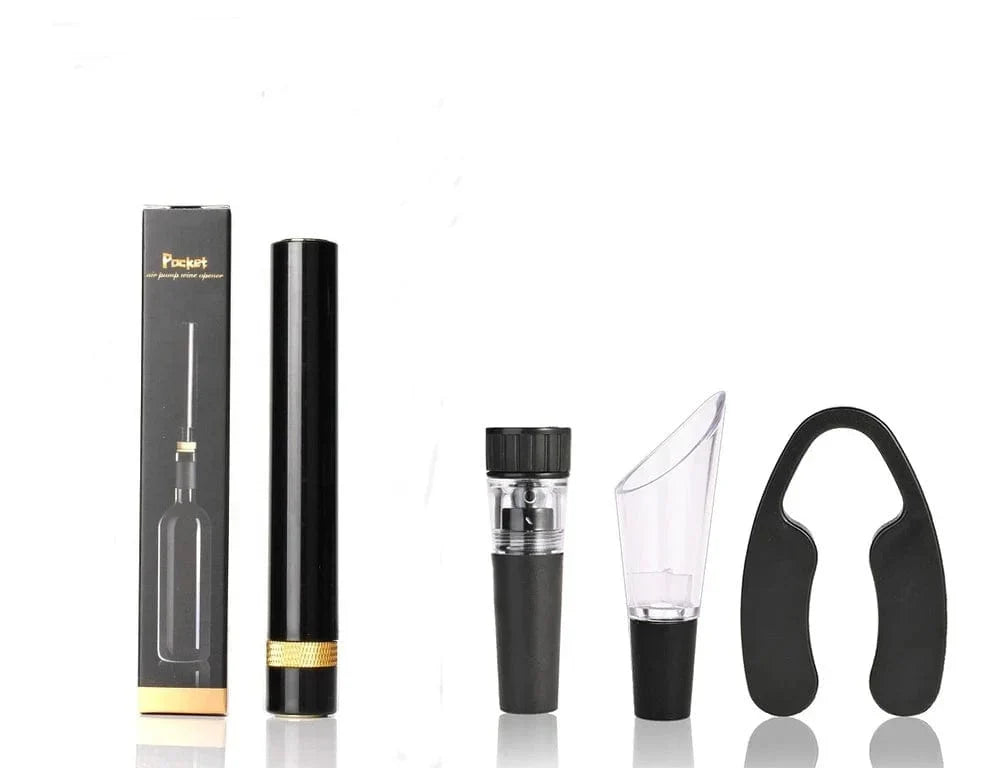 Ouvre-bouteille à vin sous pression air Pompe Vacuum Liège en Acier Inoxydable - Accessoire Cave à Vin 05 GD