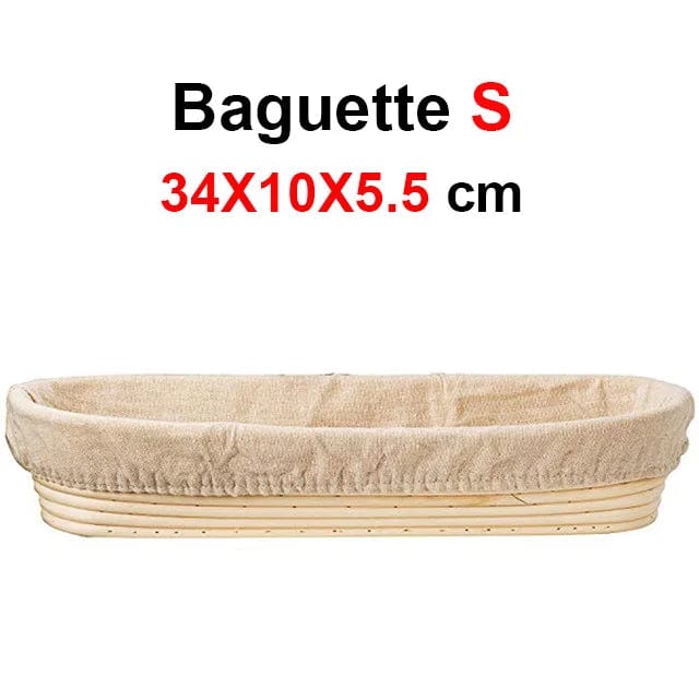Panier de fermentation en rotin pour pain artisanal - Kit de 2 - Certifié CE / CIQ / EEC / LFGB / SGS Baguette 34X10X5