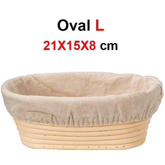 Panier de fermentation en rotin pour pain artisanal - Kit de 2 - Certifié CE / CIQ / EEC / LFGB / SGS Oval 21X15X8