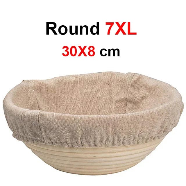 Panier de fermentation en rotin pour pain artisanal - Kit de 2 - Certifié CE / CIQ / EEC / LFGB / SGS Round 30X8