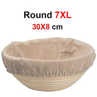 Panier de fermentation en rotin pour pain artisanal - Kit de 2 - Certifié CE / CIQ / EEC / LFGB / SGS Round 30X8