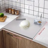 Planche à découper en acier inoxydable pour viande, fruits, légumes - Chirano - Antidérapante, bord de protection - Accessoire cuisine 30×40cm/11.81×15.75in