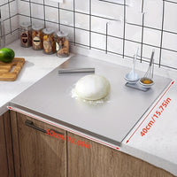 Planche à découper en acier inoxydable pour viande, fruits, légumes - Chirano - Antidérapante, bord de protection - Accessoire cuisine 40×50cm/15.75in×19.69in