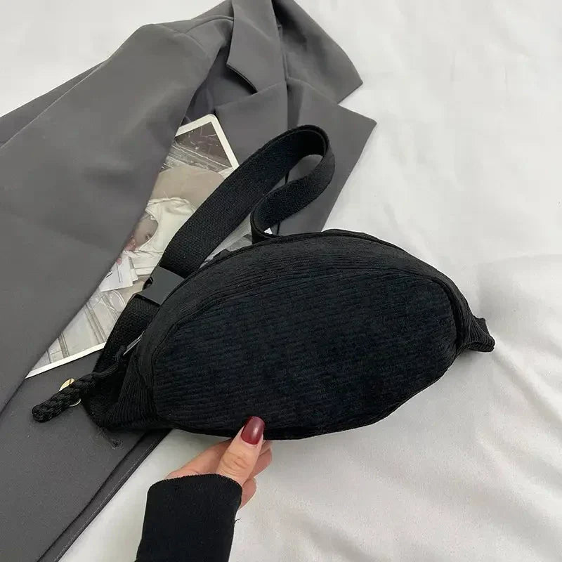 Sac Banane Velours Femme
