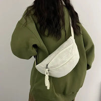 Sac Banane Velours Femme