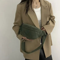 Sac Banane Velours Femme